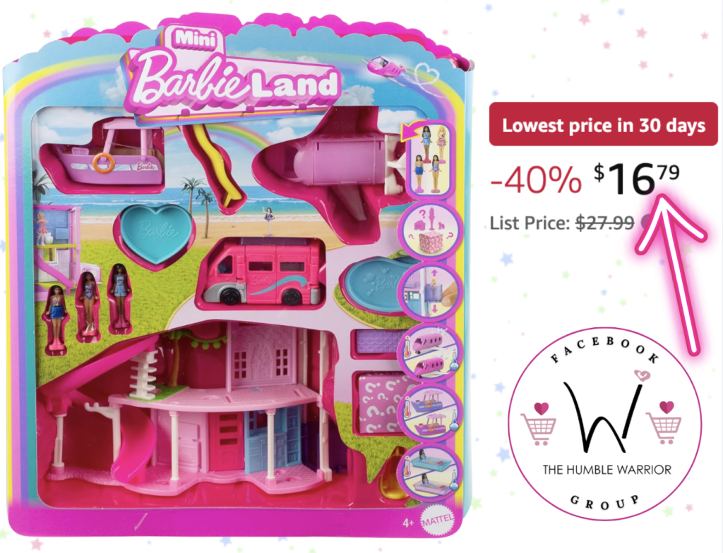 Barbie Mini BarbieLand DreamHouse & 3-Vehicle Playset!
